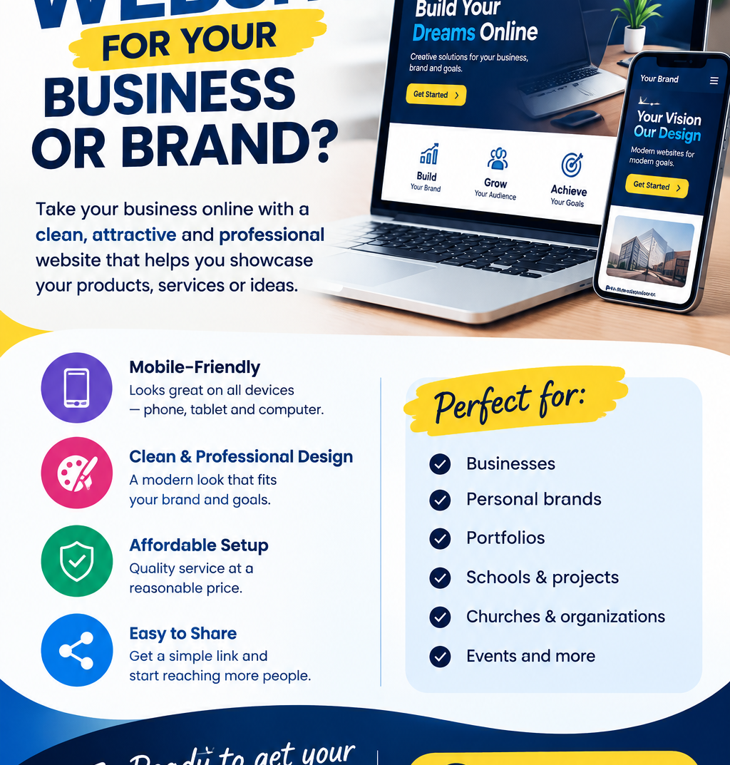 Website design promotion for businesses and brands